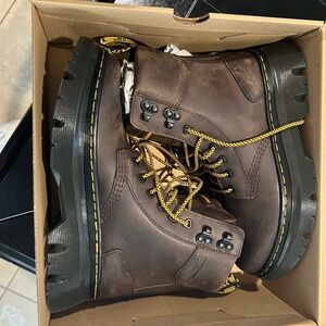 Dr Marten Tarik brown boots. Men’s size 8, women’s size 9. New in box.